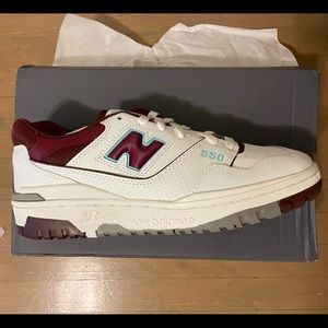 BRAND NEW NEW BALANCE 550 Burgundy/Cyan size 7.5